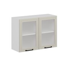 Alvinka Mutfak Modül Mbr_A Üst 2Dk1R 100-H72Cm Dolap Cam Beyaz Kumtaşı