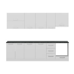 Minar 280 Cm Mutfak Dolabı Beyaz 280-B8