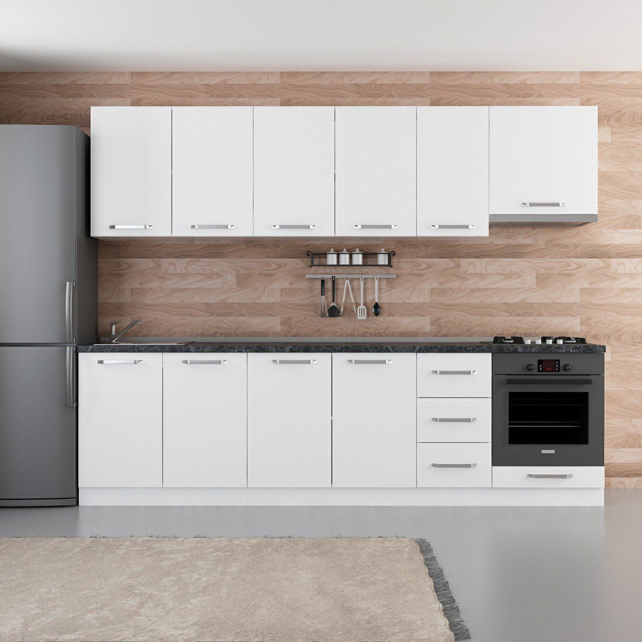 Minar 280 Cm Mutfak Dolabı Beyaz 280-B11