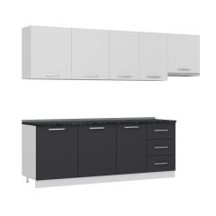 Minar 280 Cm Mutfak Dolabı Beyaz Antrasit 280-A4