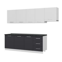 Minar 280 Cm Mutfak Dolabı Beyaz Antrasit 280-A4