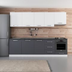 Minar 280 Cm Mutfak Dolabı Beyaz Antrasit 280-A5