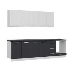 Minar 280 Cm Mutfak Dolabı Beyaz Antrasit 280-A9