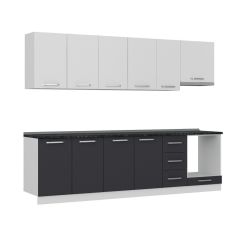 Minar 280 Cm Mutfak Dolabı Beyaz Antrasit 280-A11