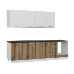 Minar 280 Cm Mutfak Dolabı Beyaz Dore 280-D3