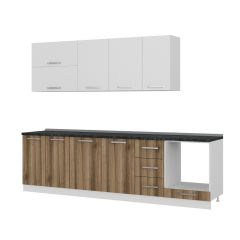 Minar 280 Cm Mutfak Dolabı Beyaz Dore 280-D6