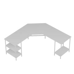 Power L Köşe Çalışma Masası - Beyaz