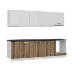 Minar 280 Cm Mutfak Dolabı Beyaz Dore 280-D11