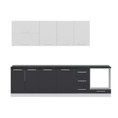 Minar 285 Cm Mutfak Dolabı Beyaz Antrasit 285-A3