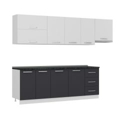 Minar 285 Cm Mutfak Dolabı Beyaz Antrasit 285-A4