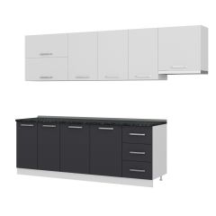 Minar 285 Cm Mutfak Dolabı Beyaz Antrasit 285-A4