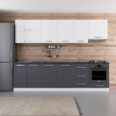 Minar 285 Cm Mutfak Dolabı Beyaz Antrasit 285-A5