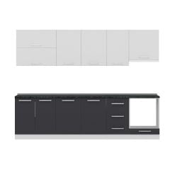 Minar 285 Cm Mutfak Dolabı Beyaz Antrasit 285-A5