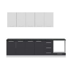 Minar 285 Cm Mutfak Dolabı Beyaz Antrasit 285-A6