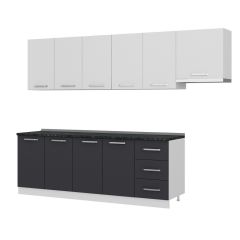 Minar 285 Cm Mutfak Dolabı Beyaz Antrasit 285-A7