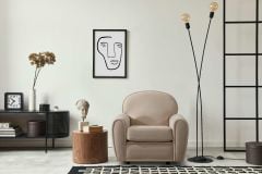 Bony Fitilli Kadife Kumaşlı Berjer - Bej