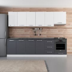 Minar 285 Cm Mutfak Dolabı Beyaz Antrasit 285-A8