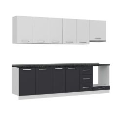 Minar 285 Cm Mutfak Dolabı Beyaz Antrasit 285-A8