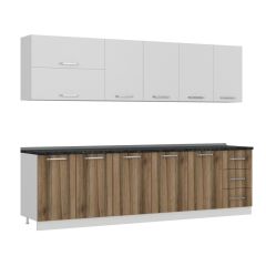 Minar 285 Cm Mutfak Dolabı Beyaz Dore 285-D1