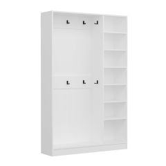 Minar Kale210 3 Kapaksız 1 Bölme Raf Portmanto Beyaz