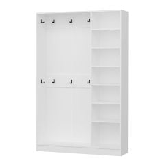 Minar Kale210 3 Kapaksız 1 Bölme Raf Portmanto Beyaz