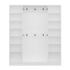 Minar Kale210 4 Kapaksız 2 Bölme Raf Portmanto Beyaz