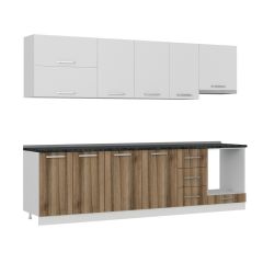 Minar 285 Cm Mutfak Dolabı Beyaz Dore 285-D5