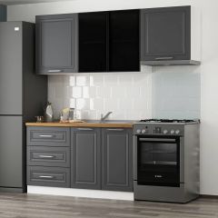 Minar 200 Cm Mbr C+Alm. Cam Mutfak Dolabı Byz Ant 200-Mcacba2