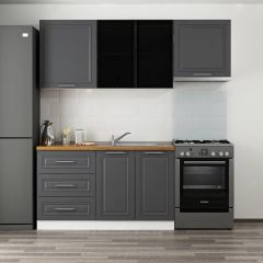 Minar 200 Cm Mbr C+Alm. Cam Mutfak Dolabı Byz Ant 200-Mcacba2