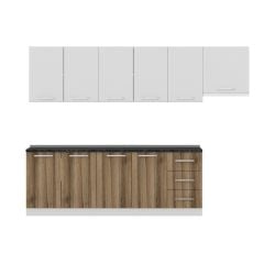 Minar 285 Cm Mutfak Dolabı Beyaz Dore 285-D7