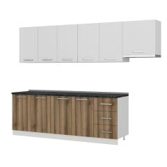 Minar 285 Cm Mutfak Dolabı Beyaz Dore 285-D7