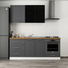 Minar 200 Cm Mbr C+Alm. Cam Mutfak Dolabı Byz Ant 200-Mcacba3