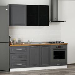 Minar 200 Cm Mbr C+Alm. Cam Mutfak Dolabı Byz Ant 200-Mcacba3