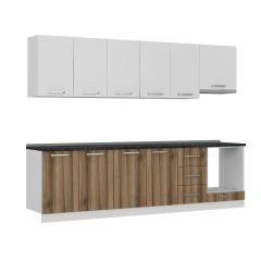 Minar 285 Cm Mutfak Dolabı Beyaz Dore 285-D8