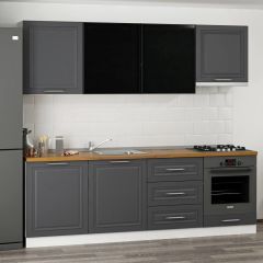 Minar 240 Cm Mbr C+Alm. Cam Mutfak Dolabı Byz Ant 240-Mcacba1