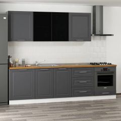 Minar 270 Cm Mbr C+Alm. Cam Mutfak Dolabı Byz Ant 270-Mcacba3