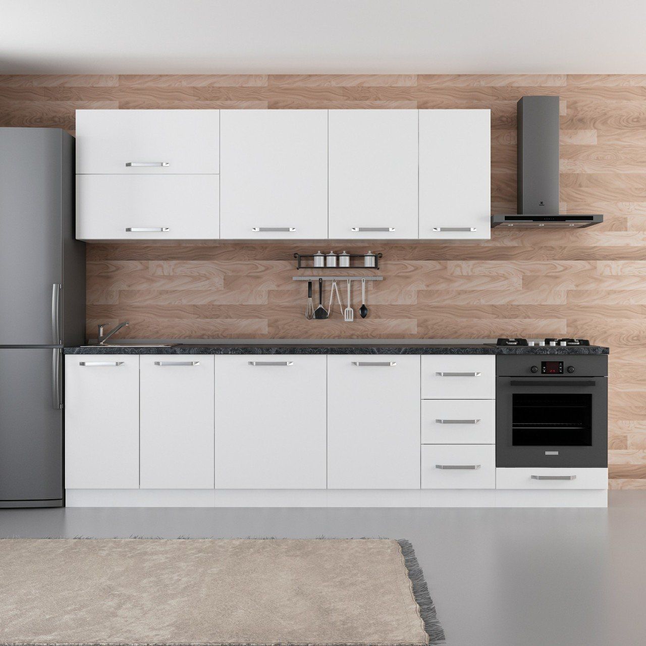 Minar 290 Cm Mutfak Dolabı Beyaz 290-B6