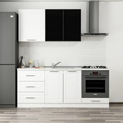 Minar 200 Cm Mbr C + Alm. Füme Cam Mutfak Dolabı Byz 200-Mcacb3