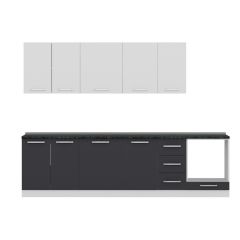 Minar 290 Cm Mutfak Dolabı Beyaz Antrasit 290-A3