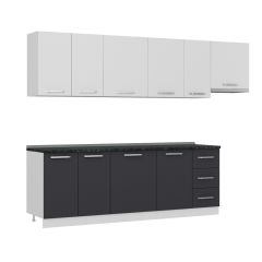 Minar 290 Cm Mutfak Dolabı Beyaz Antrasit 290-A4