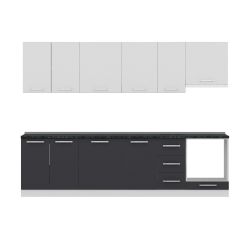 Minar 290 Cm Mutfak Dolabı Beyaz Antrasit 290-A5