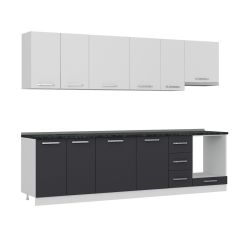 Minar 290 Cm Mutfak Dolabı Beyaz Antrasit 290-A5