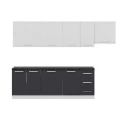 Minar 290 Cm Mutfak Dolabı Beyaz Antrasit 290-A7