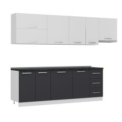 Minar 290 Cm Mutfak Dolabı Beyaz Antrasit 290-A7