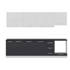 Minar 290 Cm Mutfak Dolabı Beyaz Antrasit 290-A8