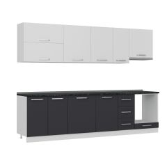 Minar 290 Cm Mutfak Dolabı Beyaz Antrasit 290-A8