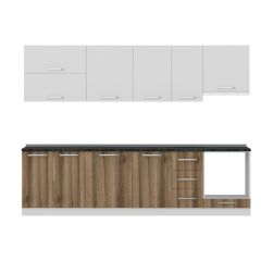 Minar 290 Cm Mutfak Dolabı Beyaz Dore 290-D8