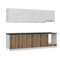 Minar 290 Cm Mutfak Dolabı Beyaz Dore 290-D8