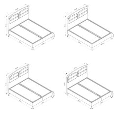 Retro Baza Başlık Yatak Seti - Kumtaşı Ayak-Coco03 -Yastık Coco08