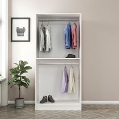 Minar Kale 2 Mebran Panjur Kapaklı Dolap Beyaz/Beyaz 210CM